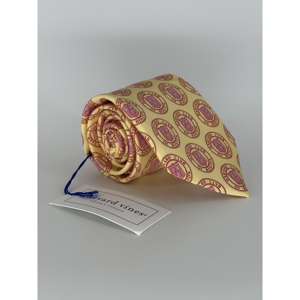 Vineyard Vines 100% Silk Harvard Club Of Boston Tie